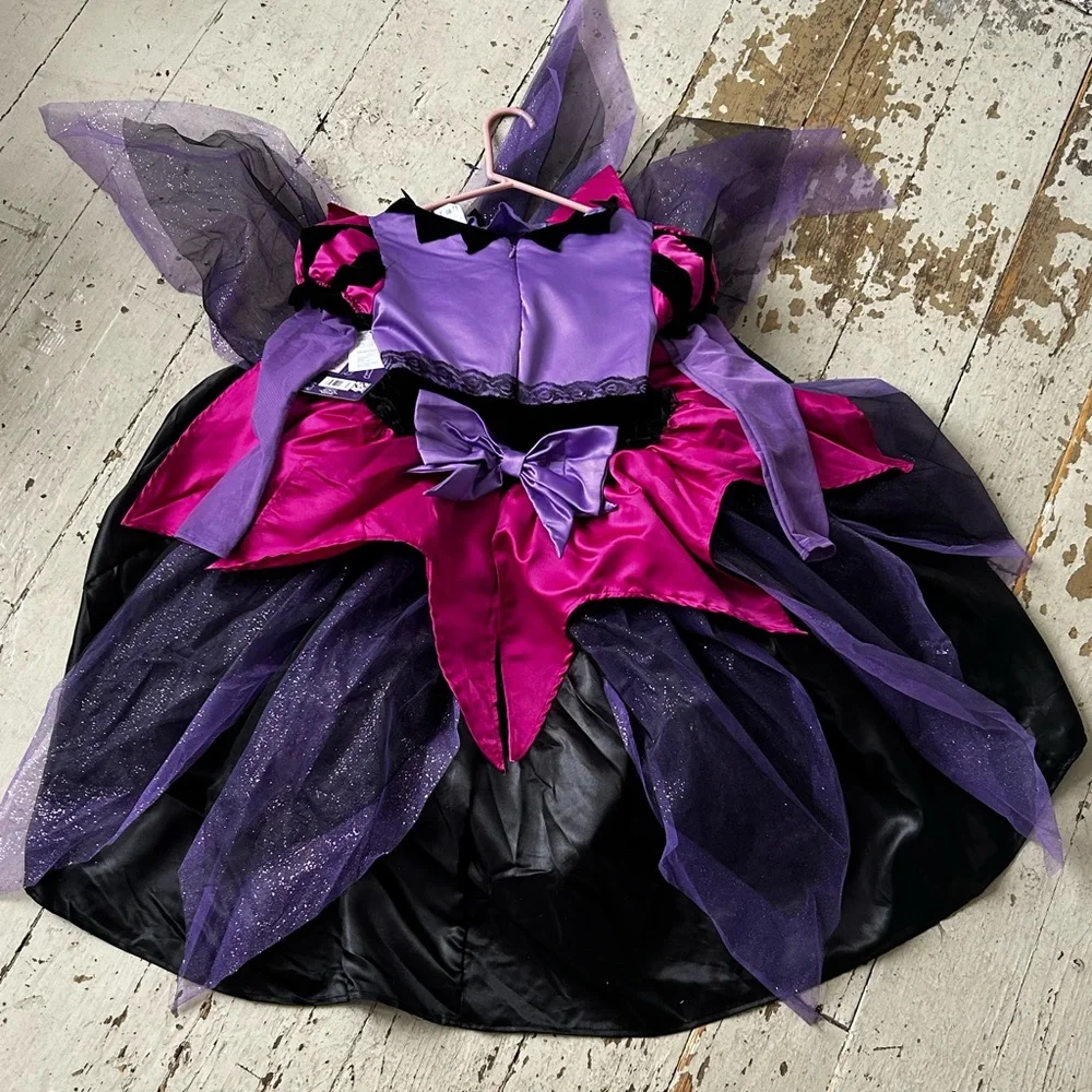 Disguise Girl's Witch Hoop Skirt Halloween Costume Cosplay NWT